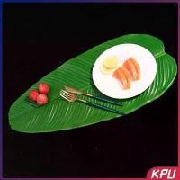 ราคา KPU Mall ใบตองเทียม ใบตองปลอม แผ่นรองจานถ่ายภาพ ใบตองเทียมรองอาหาร green leaf decoration (1730800674809022555)