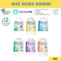 ราคา 【เก็บเงินปลายทาง】 Grace Natural Deodorant เกรซ โรลออนระงับกลิ่นกายสารส้มธรรมชาติ 70g (1732283574064416222)
