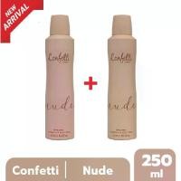 ราคา [พิเศษ!! ซื้อ1แถม1] Confetti London Body Spray - Nude 250ml / คอนเฟตติ ลอนดอน บอดี้ สเปรย์ - นูด 25 deodorant เร โซน่า สีฟ้า สเปรย์ ดับ กลิ่นกาย สเปรย์ลดกลิ่น Body & โรลออน (1731699611787364056)