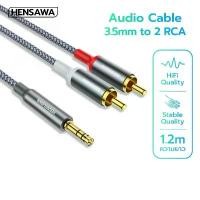 ราคา ขายดี HENSAWA รุ่น AD126 สายAUX 3.5mm to 2RCA สายสัญญาณเสียง AUX เข้า1ออก2 สายยาว 1.2m Splitter Aux Cable for TV PC Amplifier (1732392195377628777)