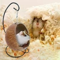 ราคา หนูแฮมสเตอร์มะพร้าวธรรมชาติซ่อนเตียง Hamster Hamster เปลแขวนมะพร้าว กะลามะพร้าว Hamster Bed Home Warm Pad สัตว์ขนาดเล็ก, แกว่ง Shaker รังหวายที่อบอุ่น, ของเล่นหนูแฮมสเตอร์ (1732327389383592892)