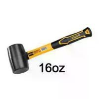 ราคา ค้อนยาง INGCO 16oz ( HRUH8216 ) ฆ้อนยาง ค้อนยางดำ ค้อนด้ามไม้ ด้ามไฟเบอร์ ( Rubber Hammer ) ค้อน450g (1732088364423284347)