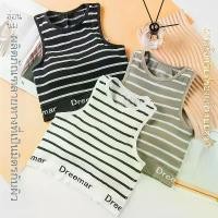 ราคา เสื้อชั้นใน เสื้อกั๊ก ลายทาง คัพคงที่ สไตล์สปอร์ต เสื้อเกาะอก รวบรวม สามารถสวมใส่ภายใน ป้องกันการสัมผัส ระบายอากาศ เสื้อกั๊กตัวอักษร สำหรับผู้หญิง addict tops ครอป มือ สอง muffin top (1731969029471111