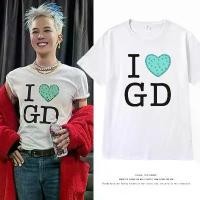 ราคา G G-Dragon Seoul Tour Concert Same Style I Love GD Pain Clothes เสื้อยืดแขนสั้นผ้าฝ้ายแท้ 2025 เสื้อผ้าชั้นนําสไต (1731618746613466697)
