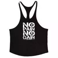 ราคา เสื้อกล้ามฟิตเนส ผ้าฝ้ายแท้ NO PAIN NO GAIN สไตล์ยุโรป (1732245957889656099)