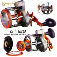 ราคา 【COD】Sougayilangโลหะใหม่Star Drag Reel 6 + 1BBรอกตกปลาม้วนสายนาฬิกาจับเวลาBell Drum ReelแกนรอกอลูมิเนียมSuper Big Trollingรอกตกปลาสำหรับท่องSalwater (1731595502339327969)