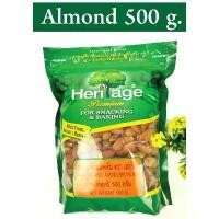 ราคา อัลมอนด์ดิบเม็ดเต็ม แบรนด์ Heritage Almond น้ำหนัก 500 g. สินค้าใหม่ จัดส่งเฉพาะจุด (1732100182602581077)