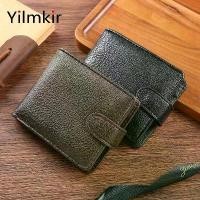 ราคา กระเป๋าสตางค์ใบสั้นหนัง PU สำหรับผู้ชาย มีซิปและปิดสแน็ป ช่องใส่บัตรหลายใบ กระเป๋าใส่เหรียญ คลิปหนีบบัตรเงิน กระเป๋า ยาง ไหมพรม ใส่ เหรียญ 10 20 coin pin (1732158152059160407)