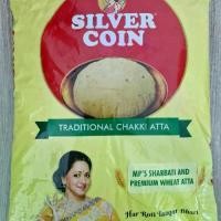 ราคา Silver Coin ATTA Whole Wheat Flour 100% (5kg.) แป้งสาลี แป้งโรตีอินเดีย (1732062679310961491)