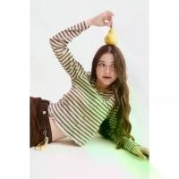 ราคา [COD] Blingtastic Mousse top เสื้อยืดแขนยาวคอกลมกระดุมหน้า (1732337385469806045)