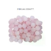 ราคา Rose quartz rose beads ลูกปัดดอกกุหลาบโรสควอตซ์ (1731135533596379268)