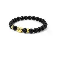 ราคา Men's Bracelet Volcanic Rock Agate Bead Stretch Bracelet Natural Stone Buddha Head Buddha Beads Bracelet (1732420417965754086)
