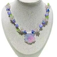 ราคา สร้อยคอเชือกเทียนแฟชั่น ดอกไม้ Aura beads ปรับขนาดความยาวได้ (1731615547202569509)