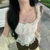 ราคา เสื้อชั้นใน, สาว SPICE, ลูกไม้, ลูกไม้, เสื้อกล้ามสลิงลูกไม้, ทรงสลิมฟิต, เสื้อกล้าม, สีขาวและสีดำ, เหมาะสำหรับชุดลำลองฤดูร้อน (1732186276395715193)