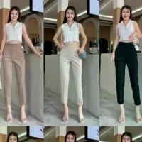 ราคา B0029 Beer&Oil กางเกงขายาวเอวสูง 8ส่วนข้างผ้าโรเชฟ งานซิปข้าง มีกระเป๋า2ข้างใช้งานได้จริง (1732305210000508278)