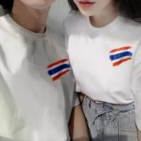 ราคา 【ส่งจากไทย】เสื้อยืดลายไทย ลายธงชาติ Souvenir ของฝากต่างชาติ เสื้อคนอ้วน ของที่ระลึก เสื้อยืดThailand cotton100% (1732274630891570543)