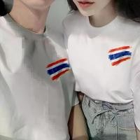 ราคา 【ส่งจากไทย】เสื้อยืดลายไทย ลายธงชาติ Souvenir ของฝากต่างชาติ เสื้อคนอ้วน ของที่ระลึก เสื้อยืดThailand cotton100% (1732275012457039584)