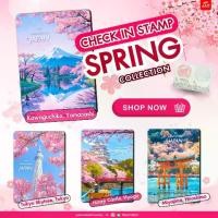 ราคา Check-in Stamp book สมุดบันทึกท่องเที่ยว ขนาดA6 สมุดสะสมแสตมป์ ใช้ได้ทุกที่ทั่วโลก บันทึกการเดินทาง[Spring Set] (1732236634602374302)