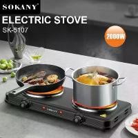 ราคา [COD] sokany เตาแม่เหล็กไฟฟ้า เตาไฟฟ้า 2 หัว เตาไฟฟ้าแบบ2หัว กำลังไฟ 2000W เตาพกพา Double Electric Stove (1732455190161884739)