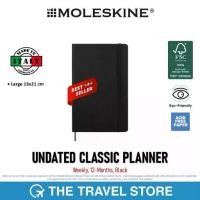 ราคา Moleskine UNDATED CLASSIC PLANNER Weekly, 12-Months, Black สมุดจดบันทึก แพลนเนอร์ (1731810233513838835)