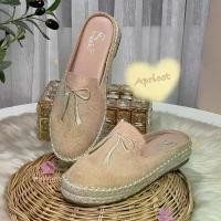 ราคา New!!รองเท้าเปิดส้นเสริมส้นปักโบว์(Apricot) พื้นนิ่ม ใส่สบายสุดๆ(งานกล่อง) (1730374541306202917)