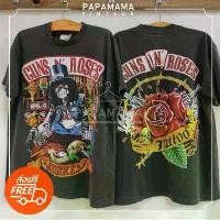 ราคา [ GUNS N' ROSES ] Whiskey Tattoo bootleg *มาใหม่ กันแอนด์โรสเสส ผ้า ฟอกBIOนุ่ม วินเทจ เฟดสวย เสื้อวง men tshirt (1731269577108980995)
