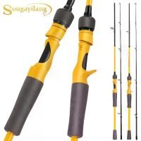 ราคา [ส่งฟรี] Sougayilang Fishing Rods 1.8m 2.1m 2 Sections Fishing Rod High Carbon Fiber Rod body Stainless Steel Guide Ring Line Weight 5-10lbs Spinning Rod casting rod (1732568728993039873)