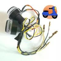 ราคา ไฟเลี้ยวปลายแฮนด์ ไฟตกแต่งปลายแฮนด์ Bar End Indicator (LH/RH) สำหรับ สโคมาดิ Scomadi TT125i, TT200 (ไม่มีหม้อน้ำ) (1732625775838070074)