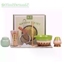 ราคา ThaiCeramiX【เซ็ต 5 ชิ้น】Matcha Tea Set ชุดชงมัทฉะญี่ปุ่น ชุดชามัทฉะญี่ปุ่นลาย Candy/Ice ถ้วยมัทฉะเซรามิกพรีเมียม (1732551758914159684)