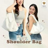 ราคา Teddy House :Fluffy Shoulder Bag กระเป๋าสะพายไหล่ cross body กระเป๋าขนนุ่ม สะพายข้าง Keychain (1732573560181589234)