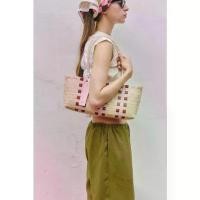 ราคา [พร้อมส่ง] Pudee Sol Bag กระเป๋าพลาสติกสานปั้มลายหนัง (พร้อมส่ง) (1732547979229235011)