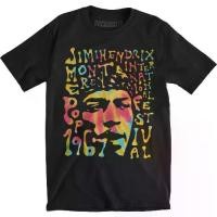 ราคา เสื้อยืดแฟชั่น นําเสนอกับนักกีตาร์ Jimi Hendrix Facial Outline Printing, ผ้าฝ้ายแท้คอกลม, เครื่องแต่งกายประสิทธิภาพวงดนตรี, สไตล์ Unisex (1731578114890892963)