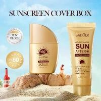 ราคา 【พิเศษสำหรับผู้เชี่ยวชาญ】 ครีมกันแดดสำหรับผิวหน้าและผิวกาย, ชุดบำรุงผิว SPF 60+, ครีมกันแดด, โลชั่นหลังออกแดด, ผลิตภัณฑ์บำรุงผิวหน้าให้ความชุ่มชื้นว่านหางจระเข้ ไม่เหนียวเหนอะหนะ (1730238324752943690)