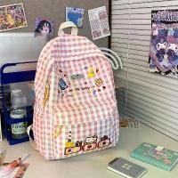 ราคา กระเป๋าเป้สะพายหลังลายสก๊อตสีชมพู, ดีไซน์ดั้งเดิมของ Sun Kitty, สไตล์ญี่ปุ่น, น่ารักและหวาน, กระเป๋าเป้สะพายหลังนักเรียน Niche (1731676294209569847)