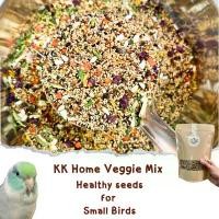 ราคา KK Home Veggie Mix Healthy seeds for Small Birds อาหารหลักสำหรับนกแก้วขนาดเล็กเช่น นกแก้วฟอพัส เลิฟเบิร์ด และหงส์หยก ลูกเดือย (1732468909740229860)
