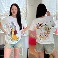 ราคา Lady tramp dog t-shirt เสื้อยืดคอกลมแขนสั้น สกรีนลายน้องหมางานสกรีนหน้าหลัง ลายสกรีนสีน่ารักมากๆ บล็อกบัสเตอร์ (1732289601277232468)