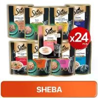 ราคา 24 PCS SHEBA Cat Pouch ชีบา อาหารเปียกแมวชนิดซอง 70 กรัม (1732581989245224064)