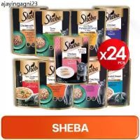 ราคา ✰24 PCS SHEBA Cat Pouch ชีบา อาหารเปียกแมวชนิดซอง 70 กรัม♚ (1732605613315622273)