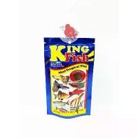 ราคา GUEENiugergrwdfdeweroshangmao สินค้าขายดี อาหารปลา คิงฟิช King Fish Mini Tropical สีน้ำเงิน สำหรับปลาสอด ปลาหางนกยูง ปลาบอลลูน ปลาสวยงามขนาดเล็ก เม็ดเกล็ด 60กรัม (1732612097467385503)