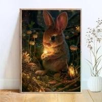ราคา Rabbit V8-ภาพกระต่ายแต่งบ้าน ภาพแขวนผนัง ภาพไวนิลพร้อมกรอบลอย (1732171964476589806)