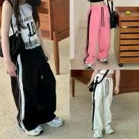 ราคา PRETTY BABY กางเกงเด็กผู้หญิง กางเกงวอร์มขายยาว แต่งแถบ แฟชั่นเด็ก(1581) (1732658715619722989)