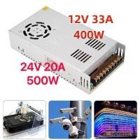 ราคา สวิตชิ่งเพาเวอร์ซัพพลาย Switching Power Supply 24V 20A 500W 12V 33A 400W(สีเงิน) Watt สำหรับกล้องวงจรปิด (1732572679783941471)