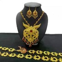 ราคา 【ส่งฟรี】 Accessories ชุดเซ็ทพญานาค สร้อย สังวาลย์ เครื่องประดับชุดไทย สีทอง ราคาพิเศษถูกสุดๆ พร้อมส่งในไทย (1732460219256702827)