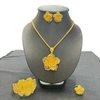 ราคา NYZHCP มีบริการเก็บ Accessories เครื่องประดับชุดไทย ลายดอกไม้ฉลุ ดอกพิกุล สร้อยคอ+ต่างหู+กําไล+แหวน (1732534848792397469)