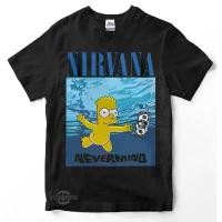 ราคา เสื้อยืด NIRVANA SIMPSONS BLACK NEVERMIND เสื้อยืดพรีเมียม nirvana smells like teen เสื้อยืดลำลอง (1731677216979584663)