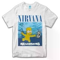 ราคา เสื้อยืด NIRVANA PUTIH SIMPSONS NEVERMIND เสื้อยืดพรีเมียม nirvana smells like teen kasmurah (1732079592309884747)