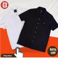 ราคา BOVY เสื้อเชิ้ตผู้ชายรุ่น MEN'S BOVY SHIRT RAYON สีดำขาว คอปกทวิต รุ่น BAS11270 ราคาพิเศษ 50% Off Shop Now (1732592466231855010)