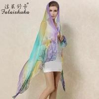 ราคา New Fashion Printed Silk Scarf Shawl 100% Mulberry Silk Women's Spring Autumn Thin Silk Scarf FW216 (1732652197271340681)
