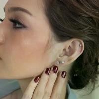 ราคา Kind Jewelry single set ต่างหูเพชรสวิส ตัวเรือนเงินแท้92.5ชุบทองคำขาว18k (1set3คู่) (1732510983692060019)
