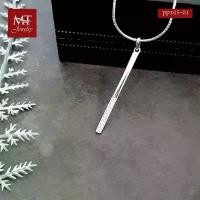 ราคา MT จี้เงินแท้ จี้แท่งยาว ประดับเพชรสวิส ชุบทองคำขาว (ไม่รวมสร้อย) (pp105-01) Jewelry มณีธารา COD (1732602555140965405)